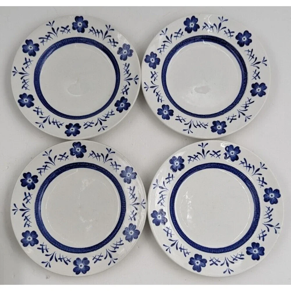J & G Meakin England Country Delft Blue and White Dish Set Plates Bowls 13pc